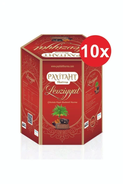 payitaht hurma Levziyyat - Sütlü Çikolata Kaplı Bademli Hurma 250gr X10 Paket