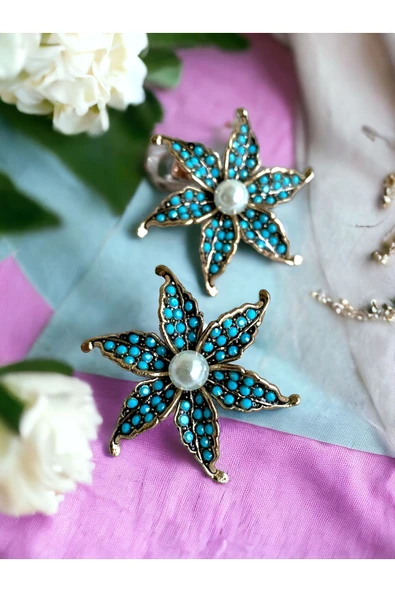 Küçük Zambak Çiçeği Küpe - Resim 3