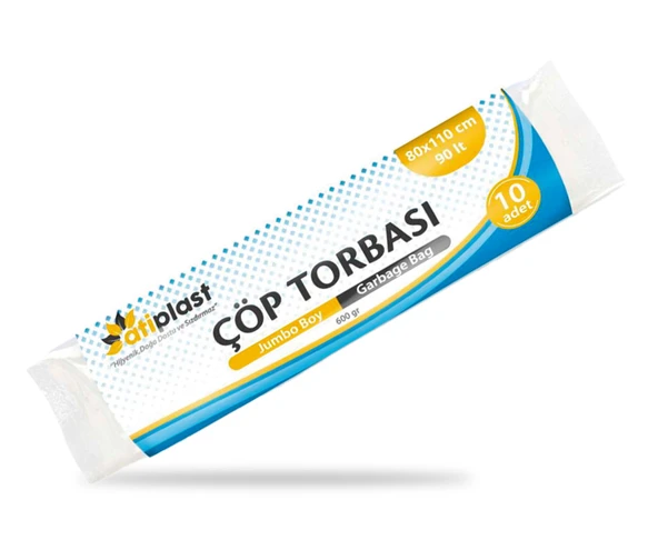 Atiplast Çöp Torbası Endüstriyel Jumbo Boy 500 gr 80 x 110 cm Siyah 5 Rulo
