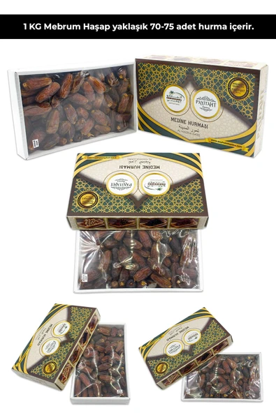 payitaht hurma Medine ( Mebrum ) Haşap Duble Jumbo Hurma 5kg - Yeni Mahsül - 1.kalite Mebrum Hasap - Resim 2