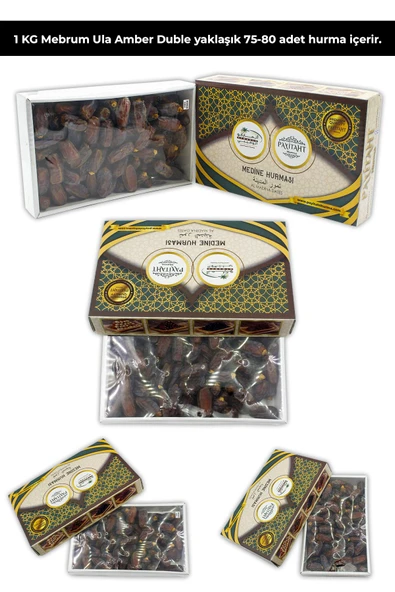 payitaht hurma Mebrum Siyah Ula Amber Hurma 1kg -yeni Mahsül- Besin Değeri Yüksek Kabuklu Besleyici Ulaamber1kg - Resim 2