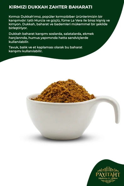 payitaht hurma Kızıl Dukkah Dukka Baharatı 200 Gr. 1. Kalite Doğal - 2