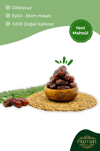 payitaht hurma Medine Sufri Lüks Duble Hurma 1kg -yeni Mahsul- Ince Kabuklu Tatlı Lezzetli Sufrilüks1kg - Resim 4