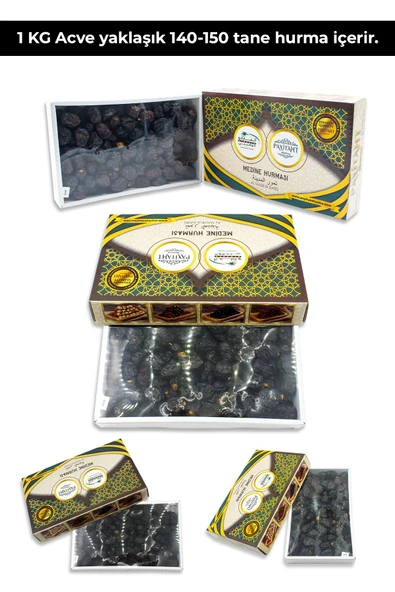 payitaht hurma Medine Mejdul Hurma 500gr Iri Boy Şekersiz Acve (MEDİNE PEYGAMBER HURMASI) 500gr Yeni Mahsül Set1kg - 5