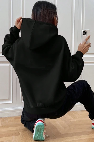 Dreamer Baskılı Oversize Sweatshirt - Resim 4