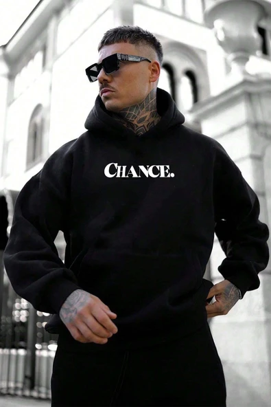 Chance Baskılı Oversize Sweatshirt ürün görseli