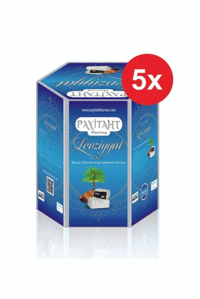 payitaht hurma Levziyyat - Beyaz Çikolata Kaplı Bademli Hurma 250gr X5 Paket