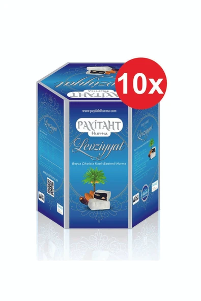 payitaht hurma Levziyyat - Beyaz Çikolata Kaplı Bademli Hurma 250gr X10 Paket