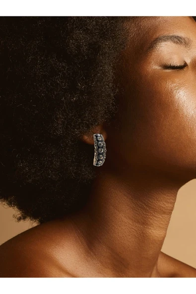 Zirkon Taşlı Elmas Montür Küpe - Resim 2