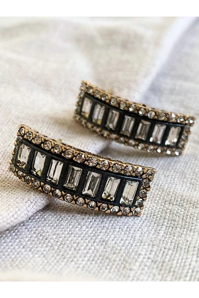 Elmas Montür Zirkon Taşlı Küpe - Resim 4