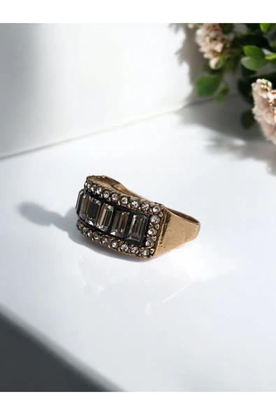 Elmas Montür Zirkon Taşlı Yüzük - Resim 3