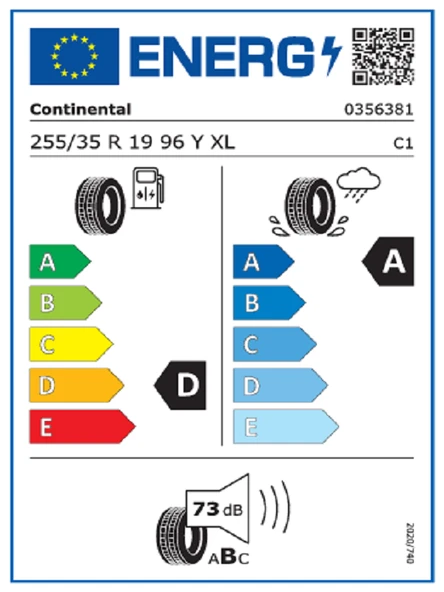 255/35R19 96Y XL FR ContiSportContact 5 SSR MOE Oto Yaz Lastiği (Üretim Yılı: 2023) - Resim 2