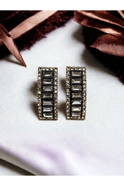 Elmas Montür Zirkon Taşlı Küpe - Resim 2