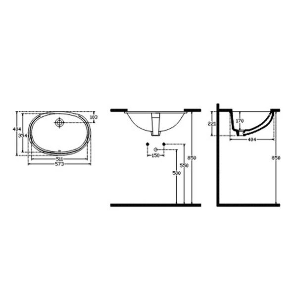 Isvea Soluzione Tezgah Altı Lavabo 57 cm - 2