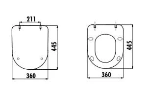 Creavit Duck Amortisörlü Klozet Kapağı Beyaz KC0903.02.0000E - 2