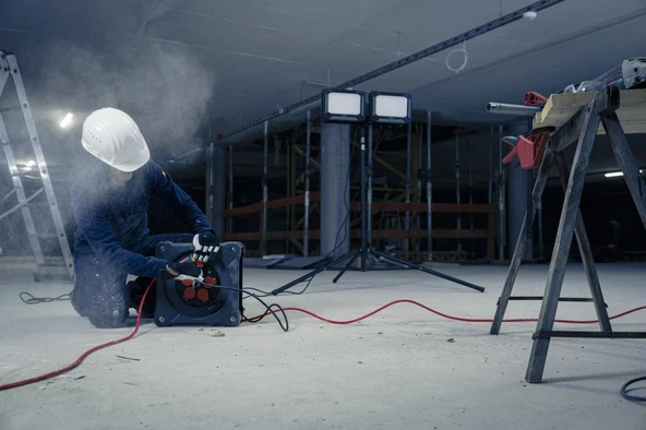 Brennenstuhl Professional Serisi 4 Soketli IP44 Lisanslı 33+5 Metre Isınma Şalterli  Makaralı Seyyar Uzatma Kablo H07BQ-F3G2.5 - Resim 6