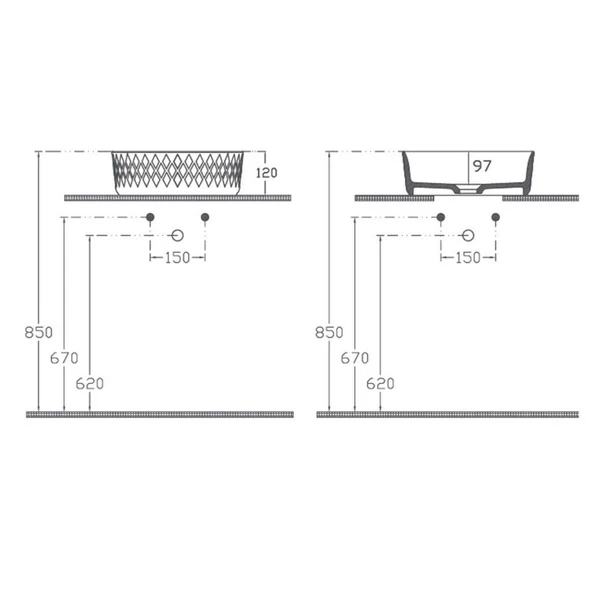 Isvea Artısan Edition Rombo Tezgah Üzeri Lavabo 36cm Antrasit - 3
