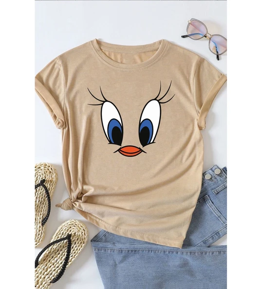 Unisex Tweety Baskılı T-shirt ürün görseli