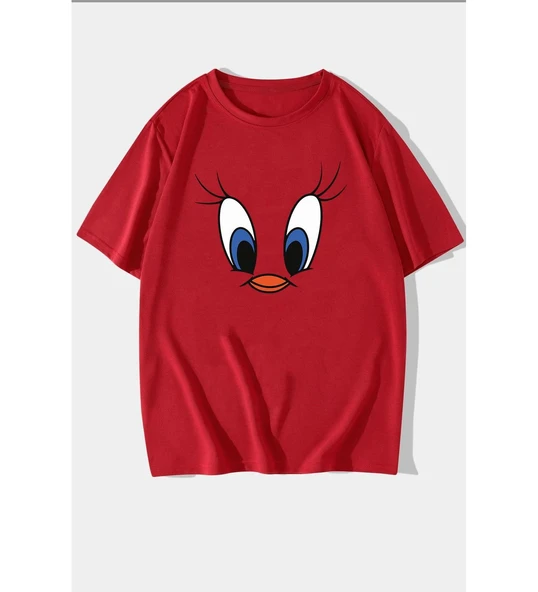 Unisex Tweety Baskılı T-shirt - Resim 4