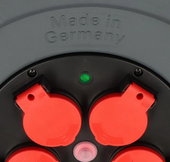 Brennenstuhl Professional Serisi 4 Soketli IP44 Lisanslı 33+5 Metre Isınma Şalterli  Makaralı Seyyar Uzatma Kablo H07BQ-F3G2.5 - Resim 5