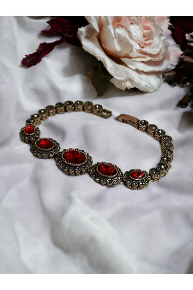 Oval Kristal Taşlı Bileklik - 2