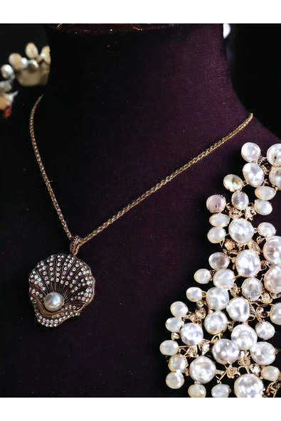 Deniz Kabuğu Figür Kolye - Resim 4