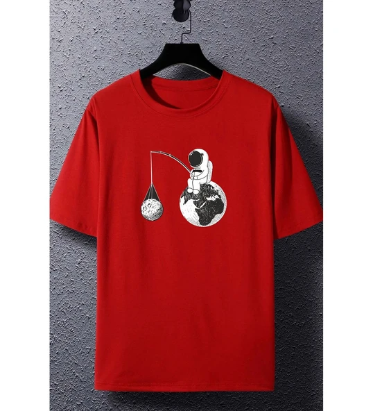 Unisex Uzay Baskılı T-shirt