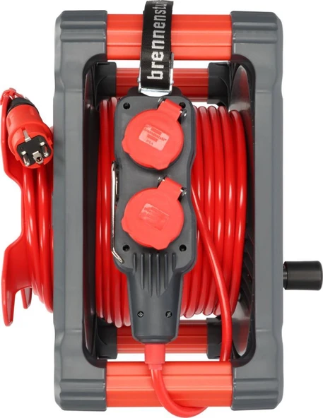 Brennenstuhl Professional Serisi 4 Soketli IP44 Lisanslı 33+5 Metre Isınma Şalterli  Makaralı Seyyar Uzatma Kablo H07BQ-F3G2.5 - Resim 4