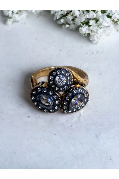 Elmas Montür 3'lü Yüzük - Resim 2