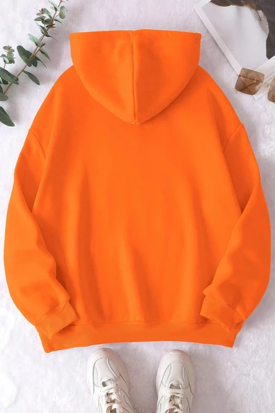 Papatya Kelebek Baskılı Oversize Sweatshirt - Resim 2