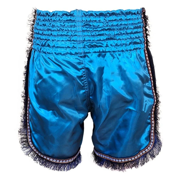 DragonDo MT3020 Apache Muaythai Şortu Turkuaz Püsküllü Muay Thai Şortu - 3