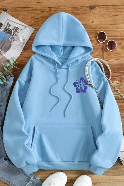 Ocean Beach Baskılı Oversize Sweatshirt - 2