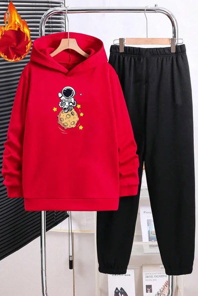 Galaksi Astronot Baskılı Çocuk Rahat Eşofman Takımı - Resim 3