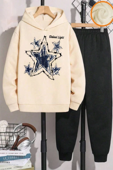 Yıldız Baskılı Çocuk Rahat Eşofman Takımı ürün görseli 1