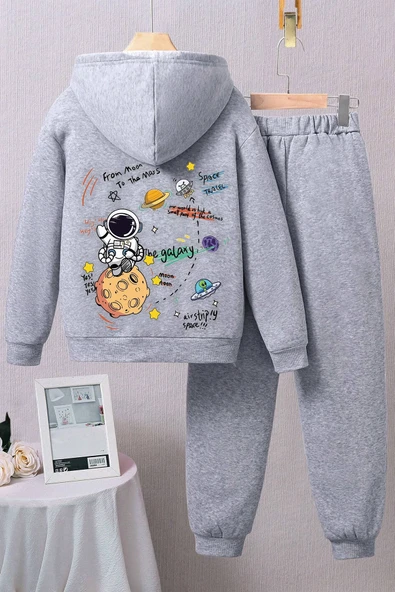 Galaksi Baskılı Çocuk Rahat Eşofman Takımı - Resim 2