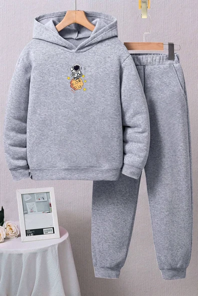 Galaksi Baskılı Çocuk Rahat Eşofman Takımı ürün görseli 1