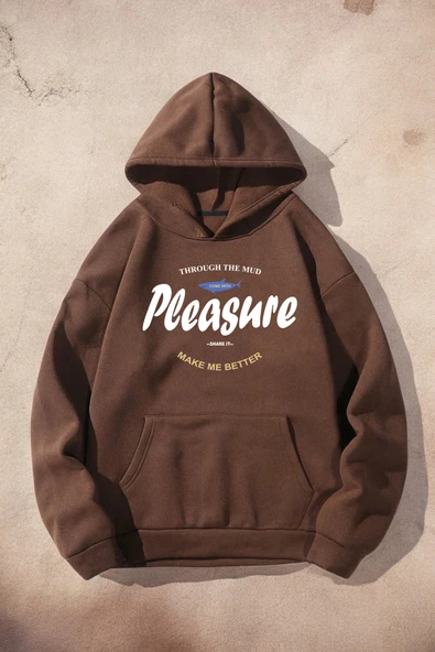 Pleasure Baskılı Oversize Sweatshirt