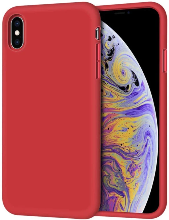 Apple iPhone XS Max Kılıf Ultra İnce Kaymaz Kadife Silikon - 2