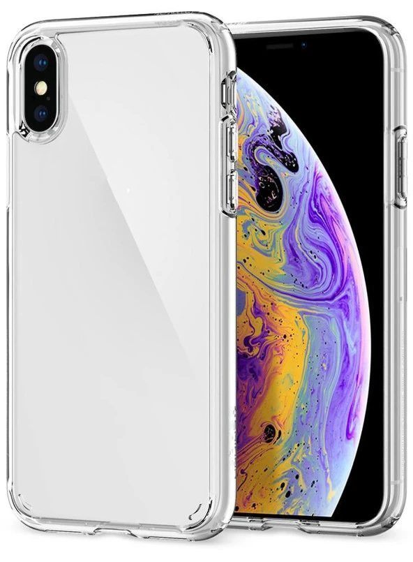 Apple iPhone X/XS Kılıf Şeffaf Hibrit Silikon Esnek Tam Koruma