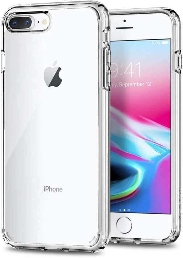 Apple iPhone 7 Plus Kılıf Şeffaf Hibrit Silikon Esnek Tam Koruma