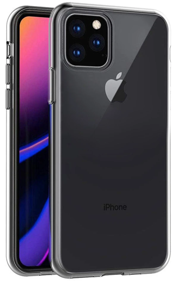 Apple iPhone 11 Pro Max Kılıf Şeffaf Hibrit Silikon Tam Koruma