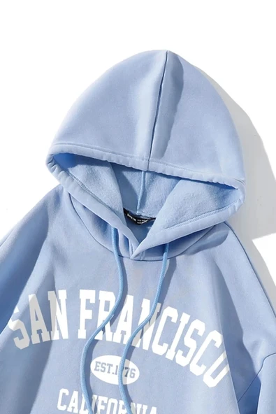 San Francisco Baskılı Oversize Sweatshirt - Resim 6