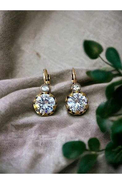 Zirkon Taşlı Küpe - Resim 2