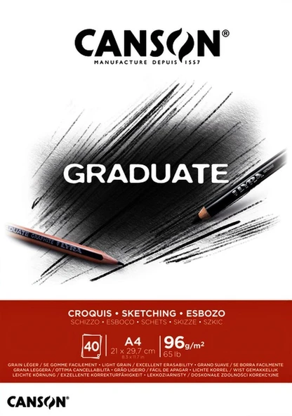 Canson Graduate Eskiz Blok 96 g A4 40 Yaprak