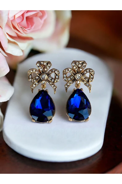 Zirkon Taşlı Fiyonk Küpe - Resim 9