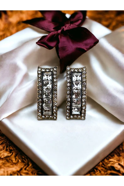 Elmas Montür Zirkon Taşlı Küpe ürün görseli