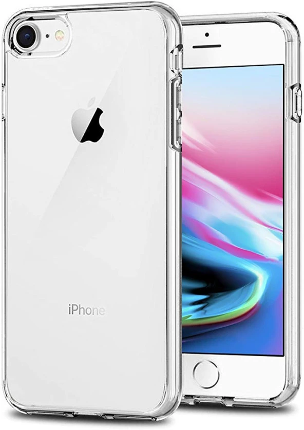 Apple iPhone 7 Kılıf Şeffaf Hibrit Silikon Esnek Tam Koruma