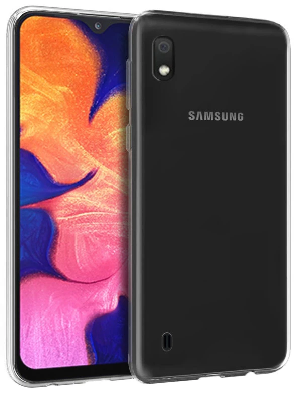 Samsung Galaxy A10 Kılıf Şeffaf Hibrit Silikon Esnek Tam Koruma
