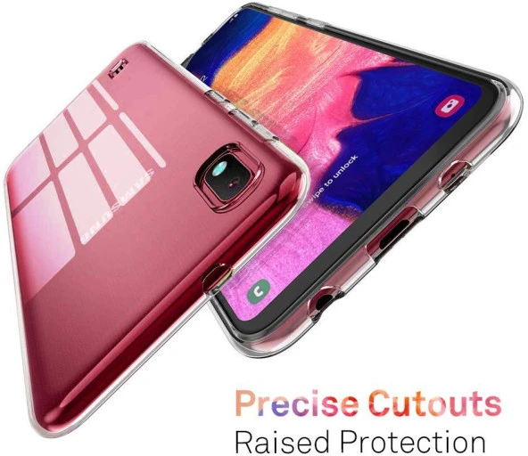 Samsung Galaxy A10 Kılıf Şeffaf Hibrit Silikon Esnek Tam Koruma - 4