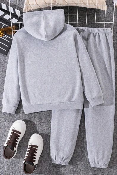 Basketball Baskılı Çocuk Rahat Eşofman Takımı - Resim 2